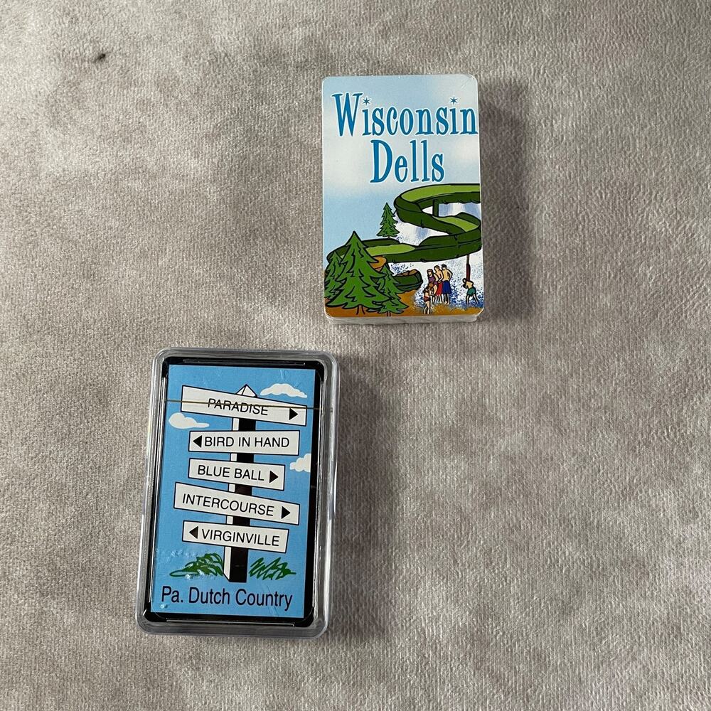Novelty Americana Souvenir Playing Cards 2-Pack Wisconsin Dells Country Travel